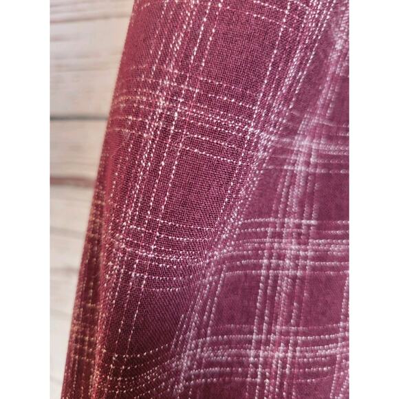 NWT VTG Leslie Belle Pleated Midi Dress Women's Size 10P Purple Plaid Tie Back - Picture 7 of 12